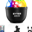 Mini Disco Ball Lights for Party, Rechargeable Sound Activated Night Light DJ Lighting with Remote Control, Portable Battery Operated 7 Modes RGB Strobe Lamp for Home Parties Birthday (3-Pack)