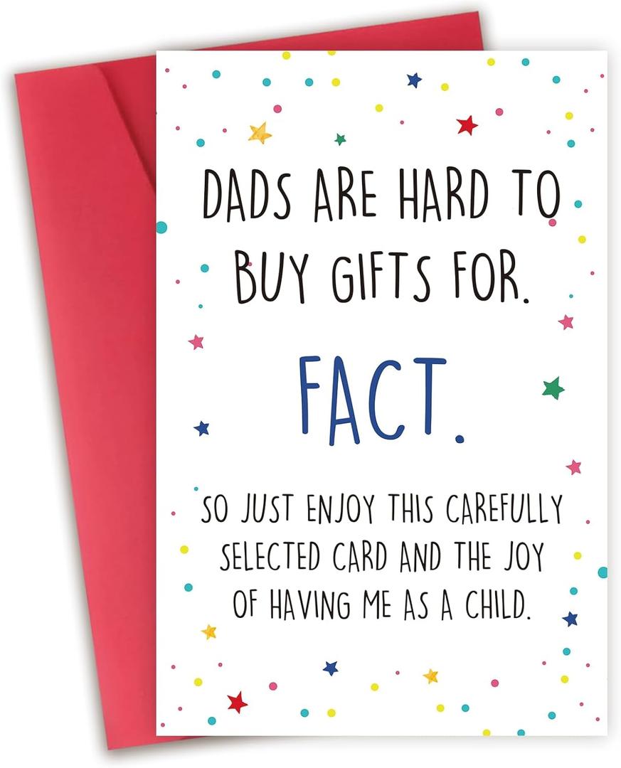7 x Happy Fathers Day Card from Daughter Son, Funny Father's Day Thank You Cards,Best Dad Gifts Fathers day Birthday