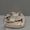 FEIBOON Spacious Nylon Crossbody Bag Bum Bag Handbags Wallets Purses Trendy Shoulder Bag for Women (Beige)