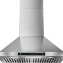 IKTCH 30-inch Wall Mount Range Hood 900 CFM Ducted/Ductless Convertible, Kitchen Chimney Vent Stainless Steel with Gesture Sensing & Touch Control Switch Panel, 2 Pcs Adjustable Lights(IKP02-30'')