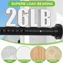 Long Tension Curtain Rod 40-113inch Black Curtain Rods no Drilling