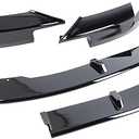 Front Bumper Lip Splitter Spoiler Compatible with BMW M5 F10M 2012 2013 2014 2015 2016 4pcs M Style Air Chin Body Kit Exterior Accessories Glossy Black