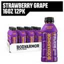 BODYARMOR Sports Drink, Strawberry Grape, Electrolyte Drink Hydration, 16 Fl Oz Bottles (12 Pack), Flavored Coconut Water with B Vitamins & Antioxidants