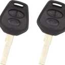 X AUTOHAUX 2pcs 3 Buttons Uncut Insert Key Fob keyless Entry Remote Control Key Case Shell Replacement for Porsche Cayenne 911 996 Boxster S 986