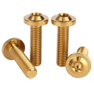 Titanium M8 20 30mm Torx Head Bolt Screw Pack of 4 (Gold, M8x30mm)