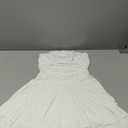 Women's Summer Off Shoulder Mini Dresses 2025 Ruffle A Line Cocktail Party Knit Dress, White, Size S