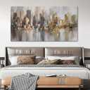 New York City Wall Art - Modern Abstract Wall Art for Living Room, Office & Bedroom Cityscape & Paintings for Bedroom brooklyn bridge Wall Art Pictures Wall Decor Chicago Artwork for Walls,  Size: 58"L x 29"W
