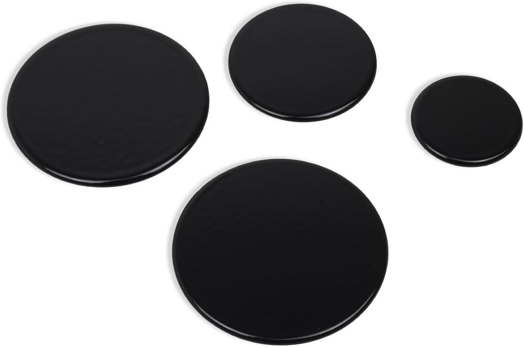 W11605759 Stove Burner Cap Set, Fits Whirlpool, Maytag, KitchenAid Stoves, 4-Piece Set, Replacement Part Numbers AP7192865 W11435570 W11352138 PS16731145