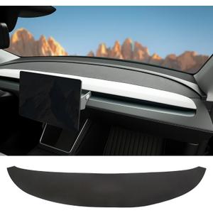 Dashboard Cover Model Y Juniper Accessories [Anti-Glare and Sun Protection] Suede Dash Mat for New Model Y Juniper 2025 2026 Dashboard Decorative Interior Auto Accessories (Black)