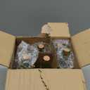 BULK PARADISE Assorted Green Glass Bottles with Corks, 6 Pack, 2.5in X 9in, 16oz