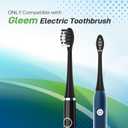 Toothbrush Heads Replacement Compatible with Gleem Electric Toothbrush - Brush Heads Refills Compatible with Gleem, Black, 10 Count