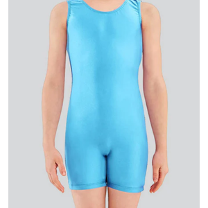 Gymnastics Leotards for Girls Sparkly One-Piece Pro Kids Unitard Biketards with Shorts, Size 105