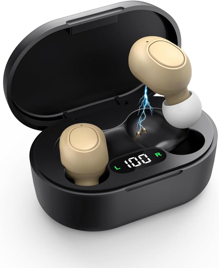 Hearing Aids for Seniors, Invisible Hearing Amplifiers with Noise Cancelling, Rechargeable Hearing Aids for Severe Hearing Loss Adults, Comfort In-ear Hearing Devices