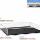 Acrylic Display Case, Clear Acrylic Display Box with Matte Base, Dustproof Collectible Showcase for Books, Stamps, Medals, Maps, Albums and Jewelries, 13x 13 x 5 inch