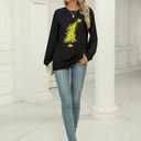 MAXIMGR Women's Christmas Graphic Sweatshirts - Merry Xmas Holiday Pullover Tops (Black, M)