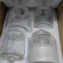 Salzesfalls Glass Storage Containers,Clear Glass Jar with Lid, for Pantry - Flour, Coffee bean, Cookies, Pasta, Candy, Set of 4