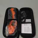 Electric Cardboard Cutter Scissors with LED Light, 2600mAh Rechargeable Battery, Brushless Motor, Tungsten Steel Blade, Cuts Cloth, Leather, Carpet, light orange