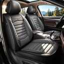 Seat Covers for Toyota 4Runner 2003-2026 2027 Front Set 2 Seats Leather | [Black&Grey] Built-In Lumbar Support Anti-Slip Waterproof Airbag Compatible Protects Upholstery From Spills And Daily Wear