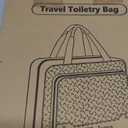 Wedama Toiletry Bag for Women, Hanging Travel Toiletry Bag with Jewelry Organizer Compartment Large Makeup Bag, PVC Waterproof Cosmetic Travel Bag for Travel Business Trips Camping Bathroom, Black