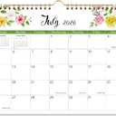 2026 Wall Calendar - 2026-2027 Calendar, 18 Month Calendar Runs from July 2026 to December 2027, 8.5" x 11", Floral Calendar for Wall or Desk, Feminine Design for Office, Home or School