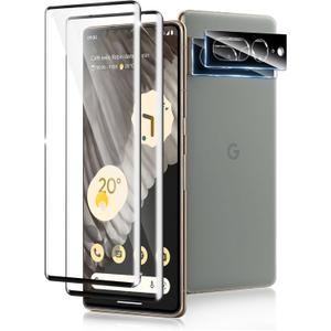 [2+2 Pack] for Google Pixel 7 Pro Screen Protector, Ultra Clear, Fingerprint Compatible, Anti-Scratch, Case Friendly