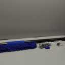 Ceiling Fan Cleaner Duster with 80" Extension Pole, Flexible and Washable Chenille Fan Duster for High Ceiling Fan Blades Light Fixtures Furnitures Blue