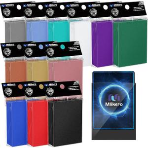 Mlikero 1200 Count Card Sleeves, Matte Magic Card Sleeves, Smooth Shuffle & Tear Resistant, Fit for MTG, TCG, CCG (12 Colors)