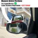 Blind Spot Mirror for Car, HD Glass Convex Wide Angle Blindspot Rear View Mirrors, Adjustable Clip On Car Side Mirror for Trucks SUVs Jeep RVs, Fits Max 0.16in/0.4cm Framed Mirrors
