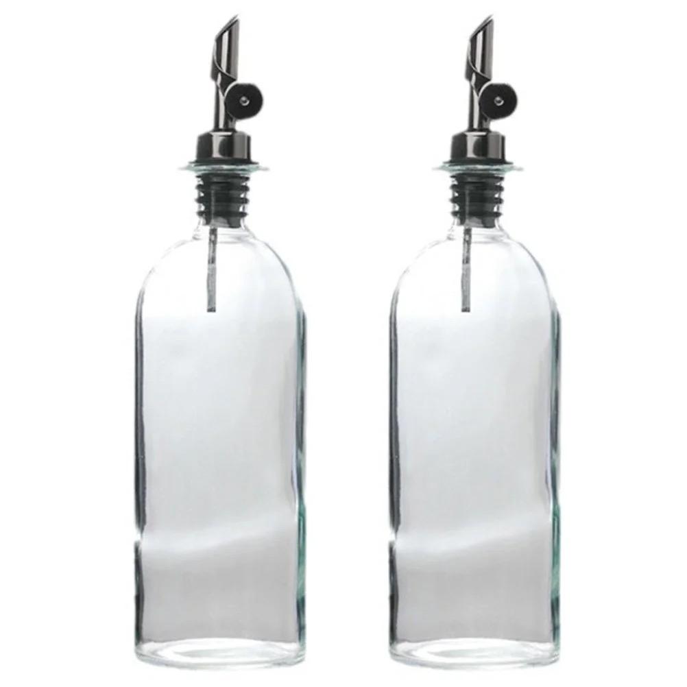 Spray Bottles 2 Pcs Watter Cooking Oil Dispenser Glass Transparent Castor