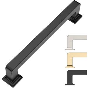 5 Inch 10 Pack Kitchen Cabinet Handles Matte Black Cabinet Pulls Kitchen Cabinet Hardware Kitchen Handles for Cabinets Cupboard Handles (5"/128MM Hole Center)