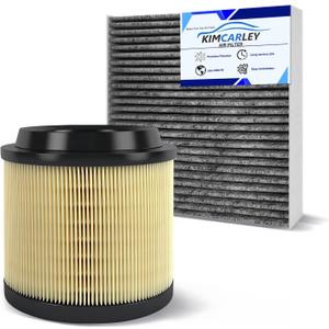 1Pcs Cabin Air Filter & 1Pcs Engine Air Filter Accessories Compatible with Ford Bronco 2026 2025 2024 2023 2022 2021 2.3L 2.7L Engine Cabin Air Filter Automotive Replacement for CF12772&MB3G-9601AA