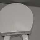 Round Toilet Seat, Standard 16.5 Slow/Soft Close Round Toilet Seat for Round Toilets, No-Slam Quiet-Close Lid, Easy-to-Install, White, Durable Never-Loosen Design