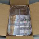 STORi Bliss 5-Compartment Plastic Cosmetics Storage Organizer | Clear | Rectangular Divided Makeup Bin & Vanity Caddy with Pass-Through Handles | Round Corner Design | Made in USA