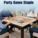 Pink Orange Yellow Boho Floral Mahjong Mat for Table 31.5"x 31.5"