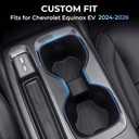 Center Console Cup Holder Inserts for Chevrolet Equinox EV 2026 2025 2024 (Not for Gas), Interior Accessories TPE Car Cup Holders Covers Protector for Chevy Equinox EV 2024-2026, Black