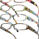 Gaoye 4-Pack Readers for Women, Blue Light Blocking Reading Glasses, Stylish Reading Glasses for Women in 4 Patterns (+3.50)