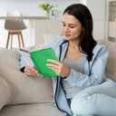 CoBak Case for 7" Ereader - New PU Leather Cover and Clear Soft Silicone Back Cover with Auto Sleep Wake Feature (Jade Glitter)