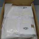 UGG Euphoria Faux Fur Throw Blanket, Warm Fluffy for Couch or Bed, Luxury Bedroom Decor, Blankets, Machine Washable, 50-inch x 70-inch, White Snow