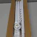 AIZESI White Tension Curtain Rod 30-63 Inch 1PCS, Non-slip Spring Curtain Rod For Windows, No-drilling Adjustable Tension Rod,Non-rust Spring Tension Rod For Doorway Bathroom Kitchen Bedroom