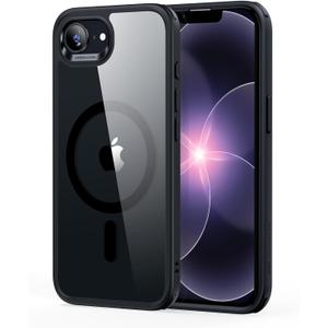 ESR for iPhone 17e/iPhone 16e Case, Compatible with MagSafe, Shockproof Military-Grade Protection, Magnetic Phone Case for iPhone 17e/16e case,Clear Black