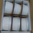 LE TAUCI Ramekins with Silicone Lids, 8 OZ Ceramic Souffl Dishes, Ramekin Bowls for Crme Brle, Dessert, Dips, Oven & Microwave Safe, Set of 6, White