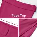 ZESICA Women's 2026 Summer Strapless Bodycon Midi Dress Off Shoulder Sleeveless Side Slit Tube Long Club Party Dresses (Pink, S)