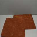 Foindtower Pack of 2 Soft Textured Throw Decorative Pillow Covers Square Accent Solid Cushion Cover Cozy Farmhouse Pillow Case with Zipper for Couch Sofa Bed Living Room 16x16 Inch, Burnt Orange