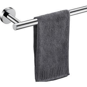 Towel Bar for Bathroom Polished Chrome, 27Inch Towel Rack Wall Mounted, Thicken Round Bath Towel Holder Rod SUS304 Stainless Steel, Heavy Duty Dish Cloths Hanger for Bathroom, Kitchen