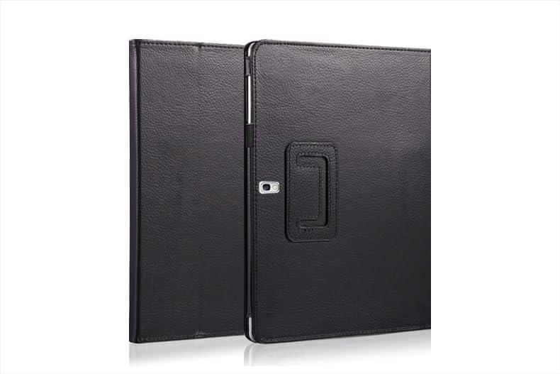 Generic Slim Folding Folio Stand Case for Samsung Galaxy Tab Pro 10.1 Tablet SM-T520/T525 P600, Lightweight Magnetic Closure PU Leather Flip Shockproof Auto Wake/Sleep Smart Cover Black