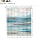 KOMLLEX Abstract Teal Beach Shower Curtain for Bathroom Decor 60Wx72H Ocean Oil Painting Sea Wave Seagull Mountain Nature Landscape Summer Hawaii Scenery Fabric Waterproof Polyester 12 Pack Hooks