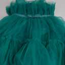 Flower Baby Girl Lace Dress Toddler Tulle Sleeveless Bow Princess Party Wedding Pageant Bridesmaid (Green042.6-7T) 140
