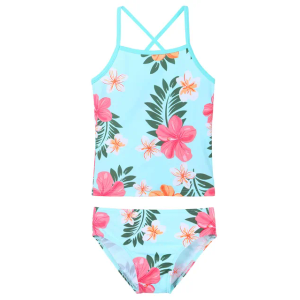 TFJH E Girls Bikini Swimsuits 2-Pieces Tankini Bathing Suits Rashguard Set 14 Ans