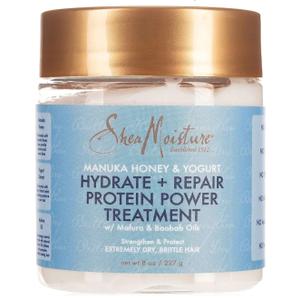Shea Moisture Manuka Honey and Yogurt Hydrate Plus Repair Protein Power for Unisex Treatment, 8 Ounce