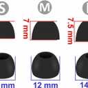 ALXCD Replacement Ear Tips Compatible with Powerbeats Pro 2 Headphone, S/M/L 3 Sizes 6 Pairs Soft Silicone Earbuds Tips, Fit for Powerbeats Pro 2 PB Pro 2, 6 Pairs Black